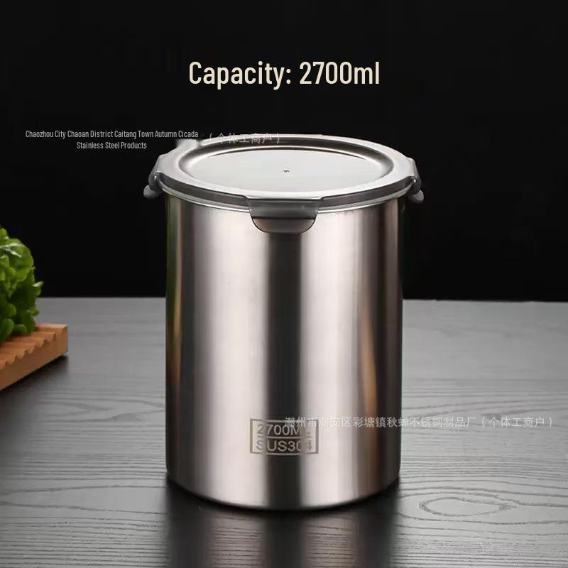 304 Stainless Steel Tea, Cereal, Spice, Nut, Coffee Storage Can with Lid