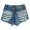 SCIONE Damen Jeansshorts Hot Pants Jeans Nachtclub Damen Sexy High Waist Ripped Pants