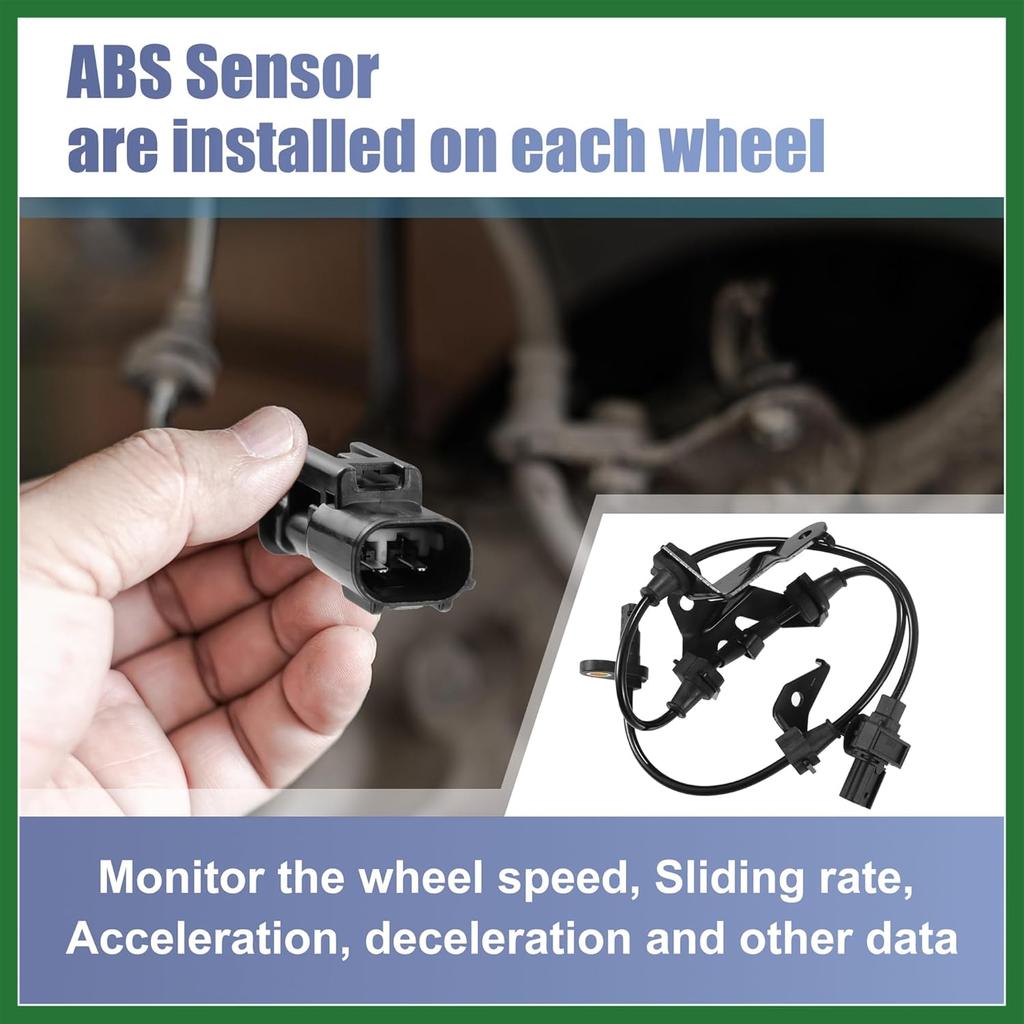 Motoforti Front Left ABS Sensor Wheel Speed Sensor No.57455-TA0-A01 for Honda Accord 2008-2012 for Acura TSX 2009-2012 Long-lasting