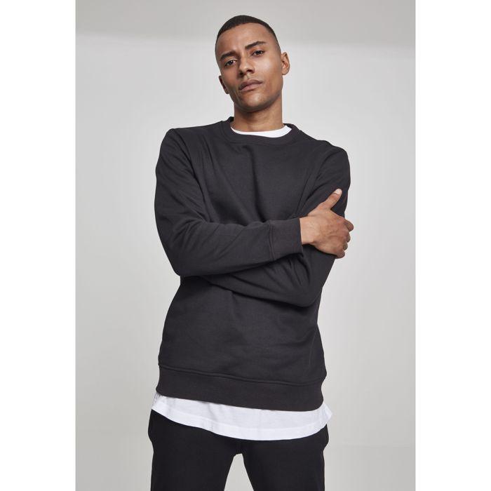 T-shirt - Urban Classics - Crewneck - Gris foncé - Manches longues - French Terry 250g/m²