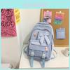 Cute Checkered Bow Decoration For Student Leisure Backpacks For School And Daily Use