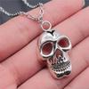 Eagles Gothic Skull Pendant Antique Bronze Metal Bridal Collar Necklace High Quality Statement Piece