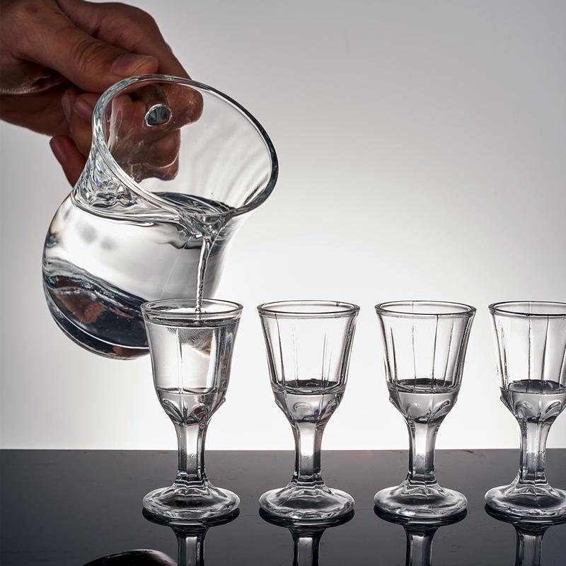 7pcs Wine Glass Set Small Cup Whiskey Transparent Drinkware Barware 10ml Shot Glass 100ml Flagon Glass Set with Gift 2025 New