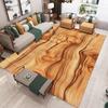 Wood Grain Pattern Living Room Carpet Natural Style Design Indoor Home Decor Large Area Rug Non Slip Floor Mat for Rustic Home