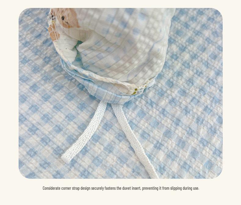 Spring/Summer Kids' Cotton Lace Duvet & Sheet Set - Korean Style, A-Grade, Puffy, 3-Piece