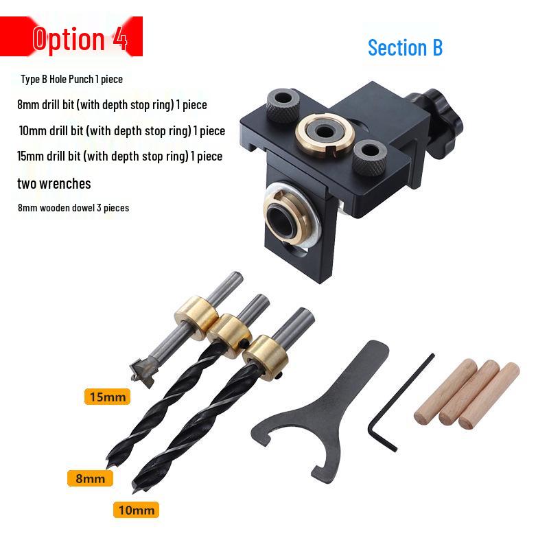 3-in-1 Woodworking Punch Locator & Round Tenon Tool