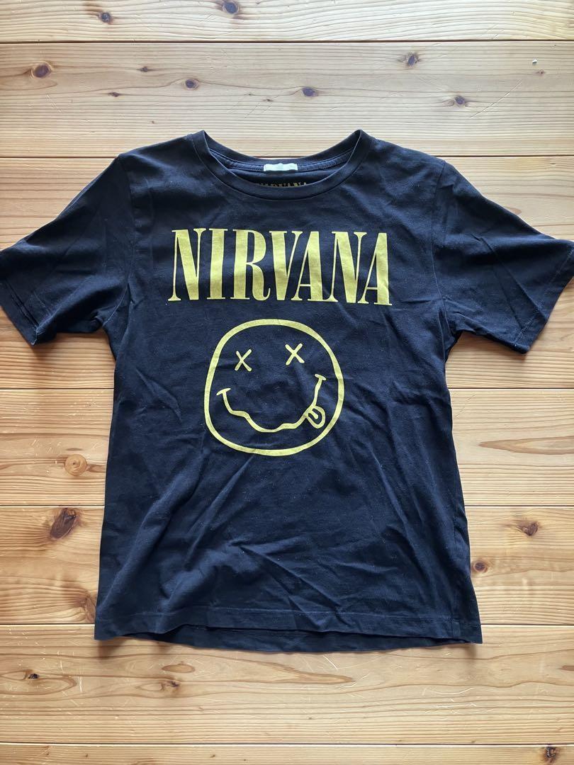 26 gu NIRVANA Smiley Face T-shirt Black Unisex T-Shirt XXXL