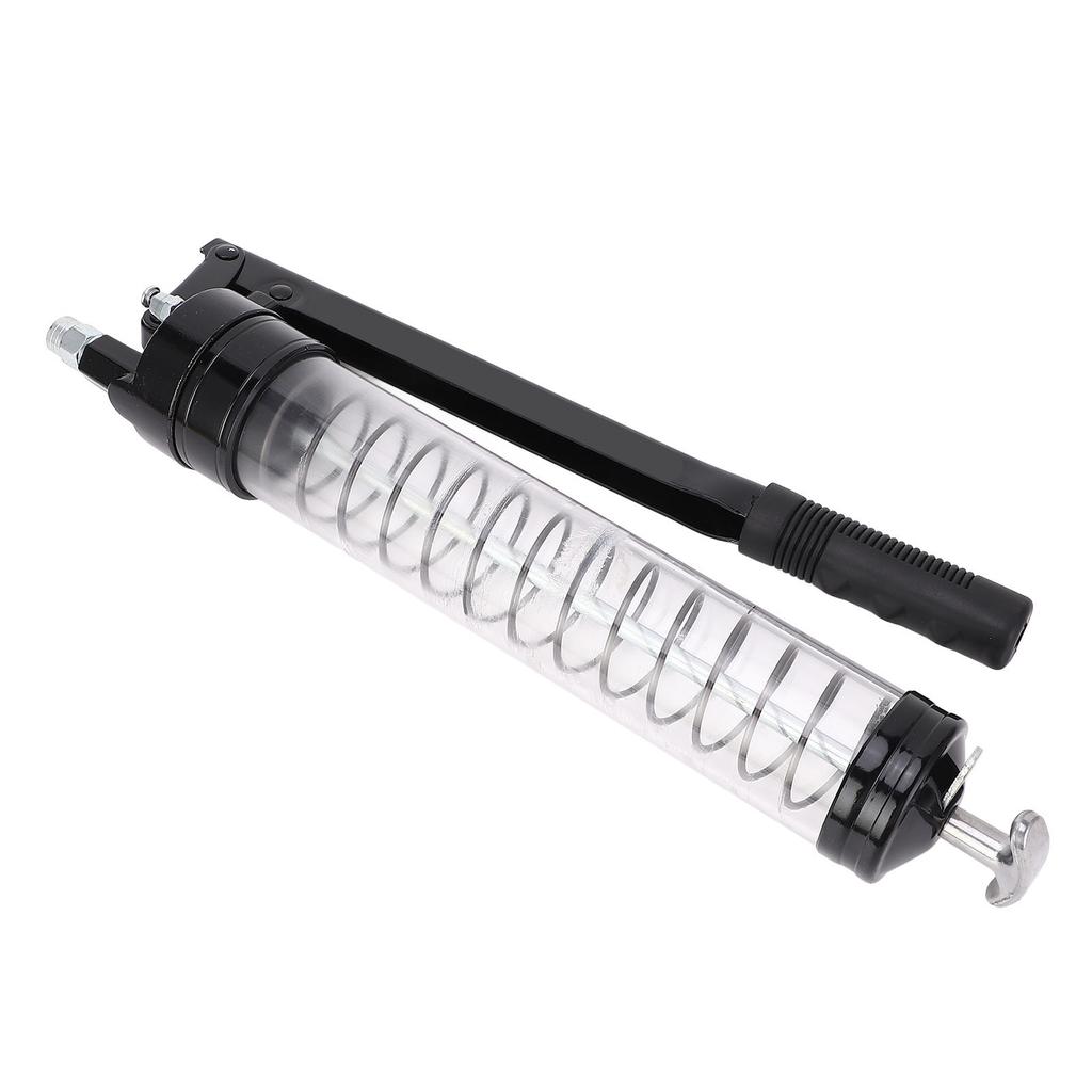 Transparent Tube Grease Gun 600CC High Pressure Visible Dual Piston Grip Grease Filling Tool for Hom