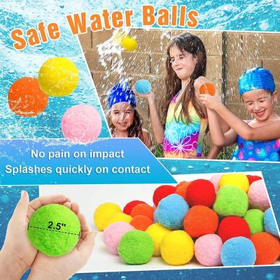 Water Balls Toy Reusable Water Sponge Balls for Pool Portable Soaker Balloons Interactive Toy for Swimming Pools Beach Backyard