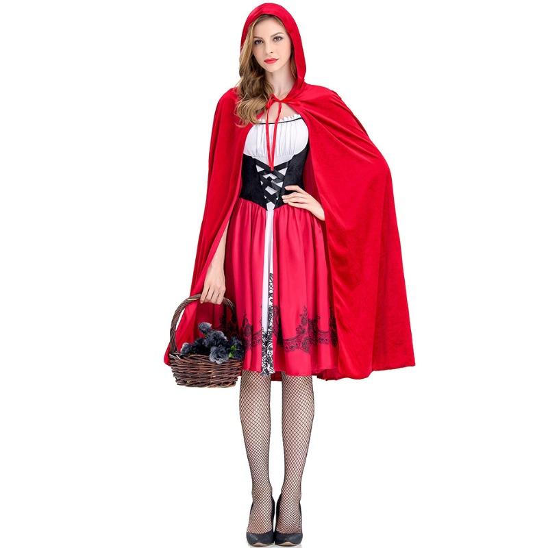 SXL Little Red Riding Hood Costume Women s Halloween Little Red Riding Hood Costume, Stage Performance Costume Including Cape S