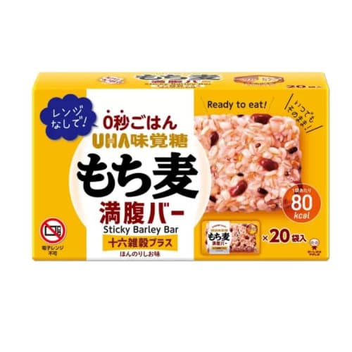 

UHA Mochibarley Manpuku Bar, 16 Grains Plus, 55g x 20 bags
