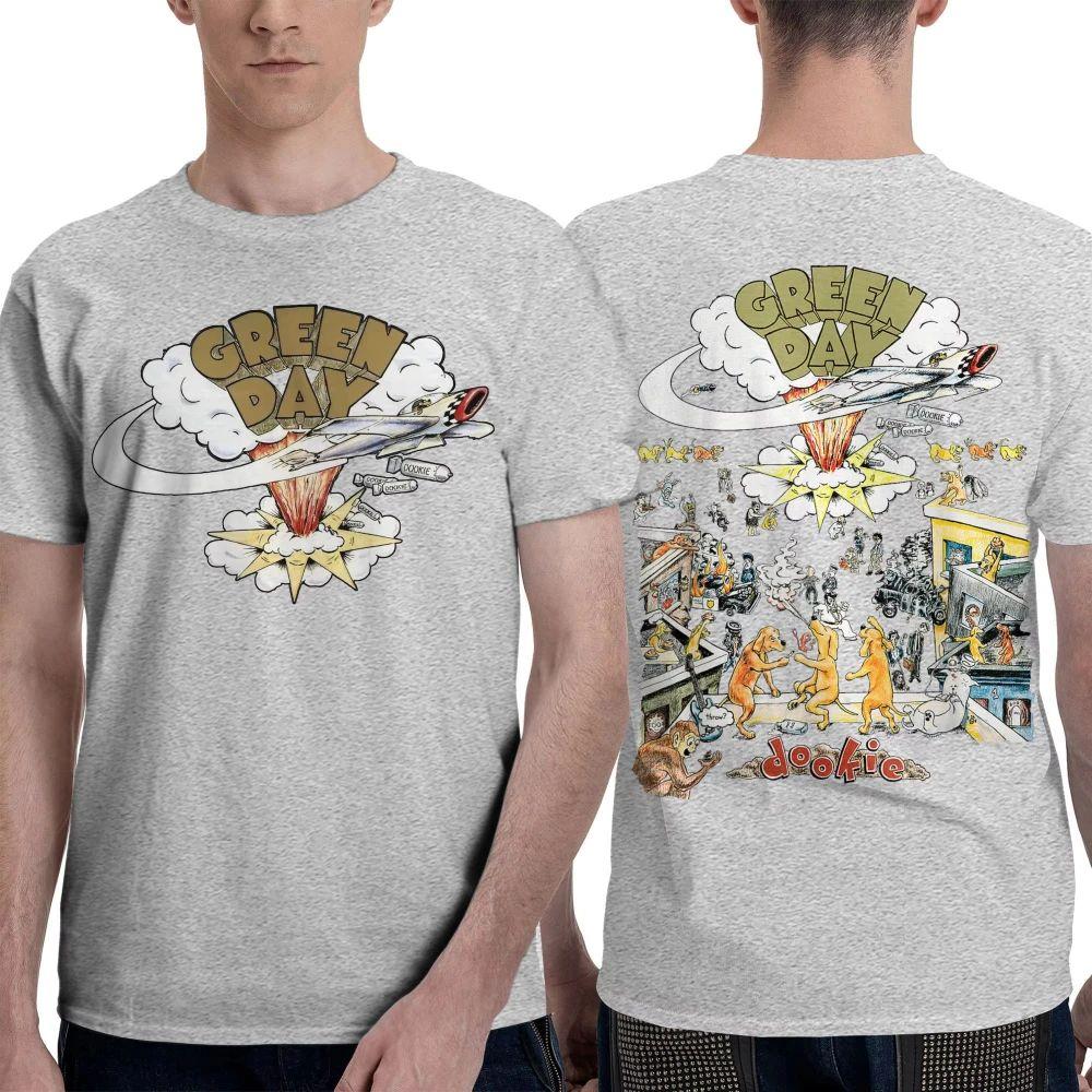 Kreativní párty oblečení Dookie Scene Green Day Potisk Tričko Potisk Bavlněná Trička Kulatý Výstřih Krátký Rukáv Ležérní Volná Trička Unisex