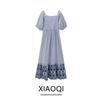Fashion Style 2024 Summer New Arrival Women's Clothing Cut Out Embroider Decoration Stripes Mid Length Long Length Dress 3471995