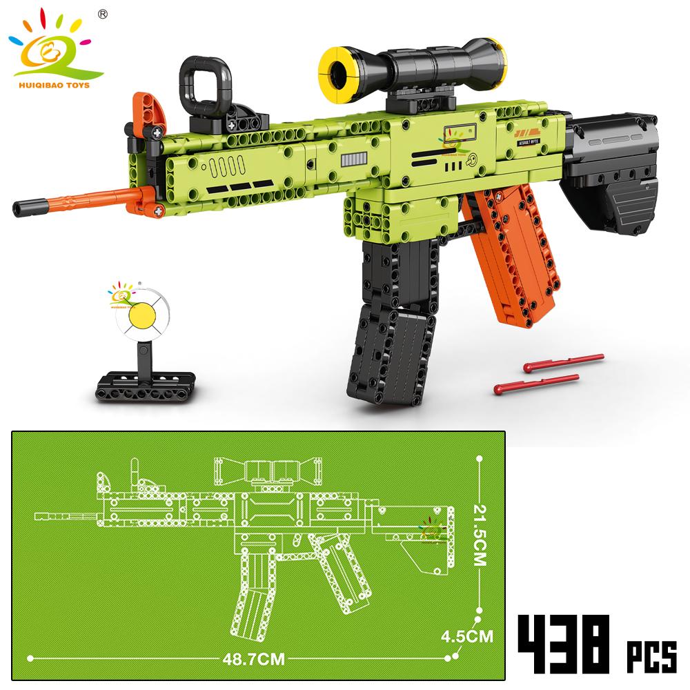 Non-Toxic 98K Ak47 Assault Rifle Model Building Blocks Military Army Weapon Pistol Building Block Imitation Gun Brick Toy For Kid