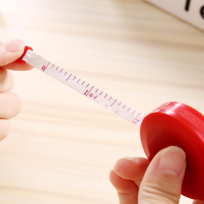 Tragbares 1,5 m einziehbares Lineal Zollband Mini-Lineal Buntes niedliches Design Messwerkzeug