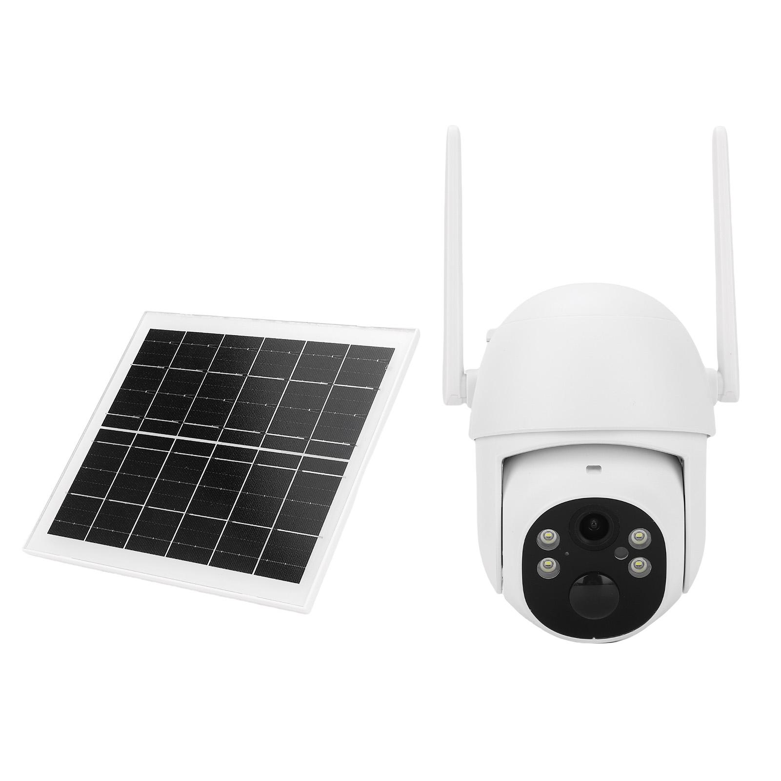 

Solar Security Cameras Wireless Outdoor 3MP PT Surveillance Camera with 4G Card PIR Motion Sensor 2 Way Talk