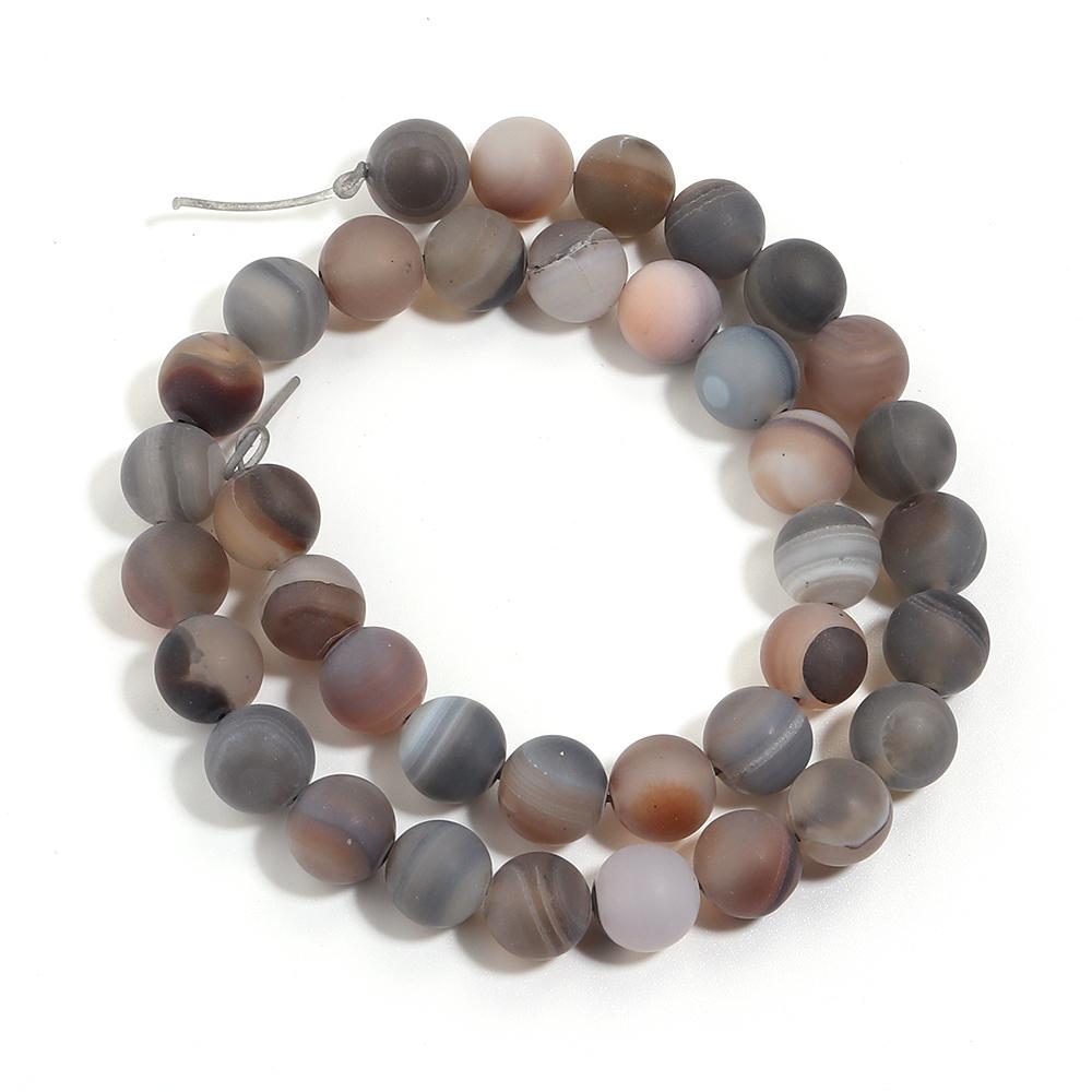 4 6 8 10 12mm Natural Stone Beads Matte Black Stripe Agate Round Loose Beads For Jewelry Making DIY Bracelet Necklace Supplies