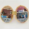 50pcs Brass Plated Mini Hinge Small Decorative Jewelry Wooden Box Cabinet Door Hinges With Nails Dollhouse Furniture