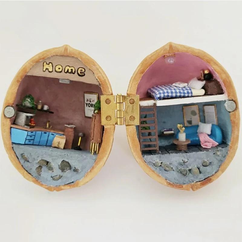 50pcs Brass Plated Mini Hinge Small Decorative Jewelry Wooden Box Cabinet Door Hinges With Nails Dollhouse Furniture