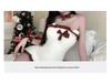 Golden Night White Christmas Cutout Hip-Wrap Dress - Pure Desire Maid Role Play