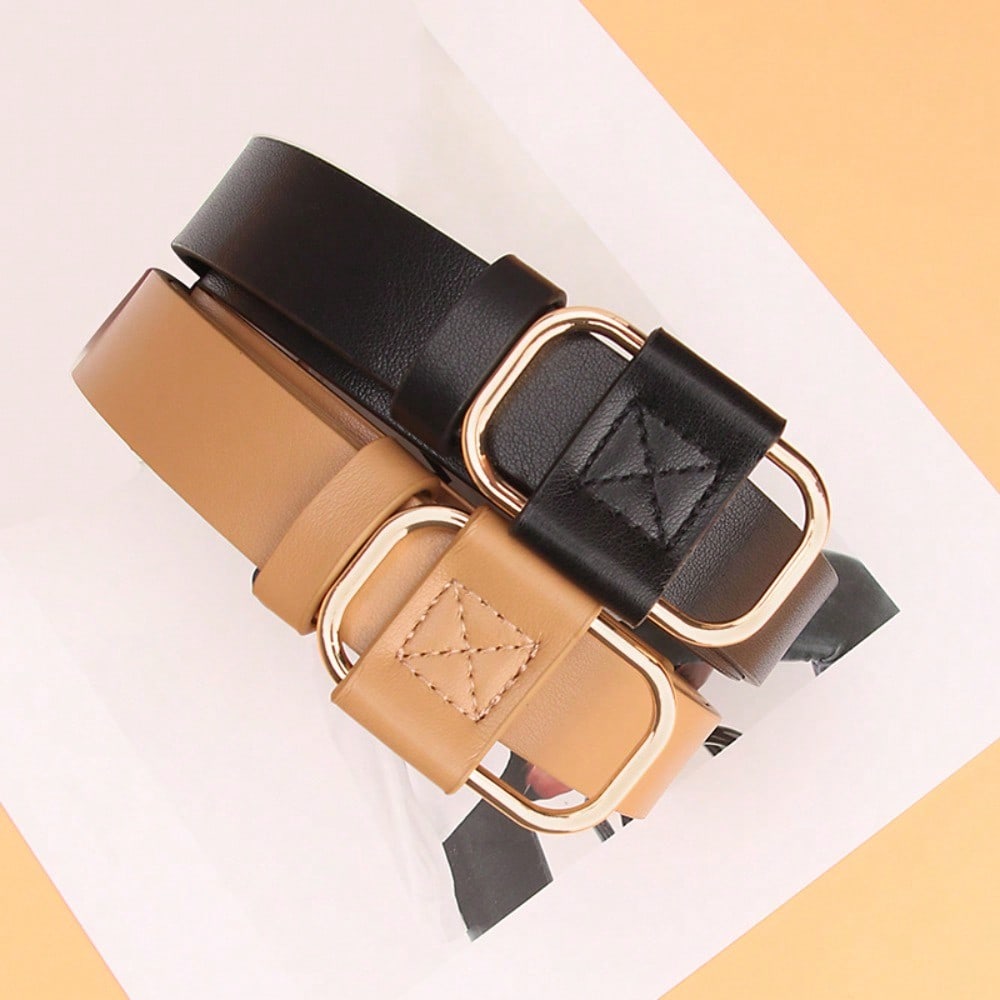 Simple Light Luxury Women's Belt Jeans Non-porous Belt Versatile Casual Pants Belt