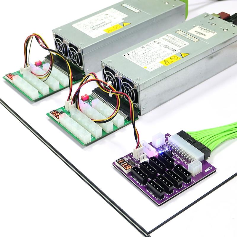 Server  Power Conversion Board 2 Ports  6pin Adapter Card 12V Graphics Power Supply Board for  Mining