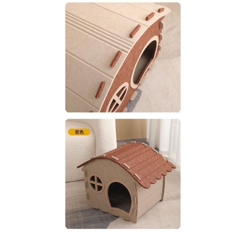 Multifunctional Semi Enclosed Wear Resistant Felt Cat Bed Cat Tunnel For All Seasons