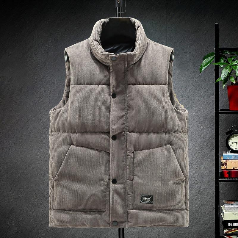 

Жилет мужской осенне-зимнее пальто модный вельветовый красивый повседневный пуховый хлопковый жилет универсальный жилет 4XL (150-82.5 kg) серый