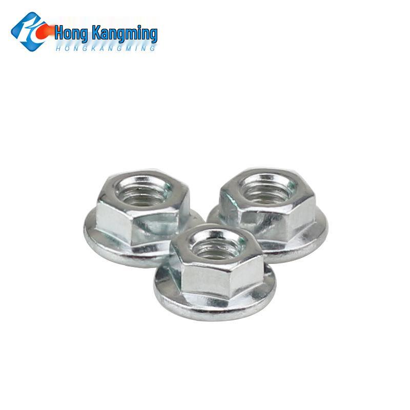 Hexagon Flange Nut with Washer Disc, Locking Anti-Loosening, Machine Thread, M2.5-M12