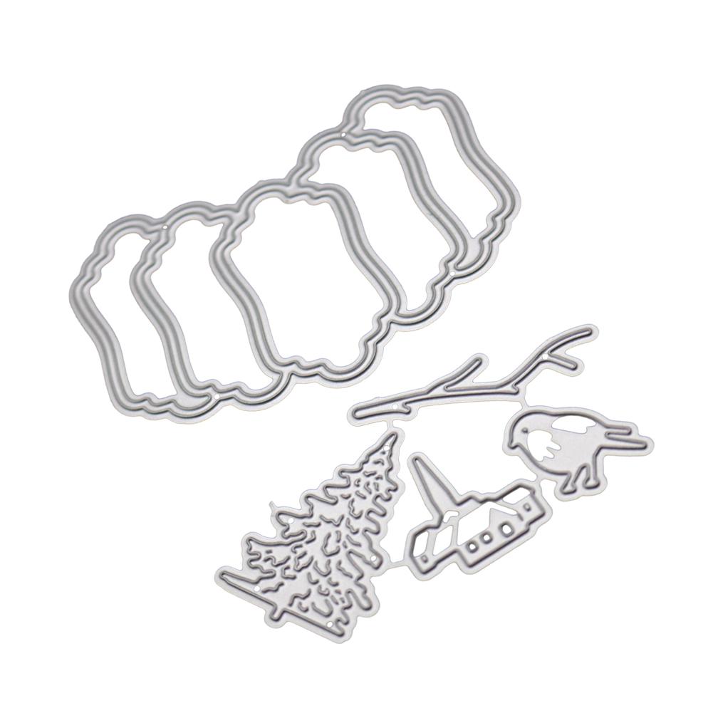 Castle Outside the Window Frame Metal Silvery Stencil Embossing Cutting Dies For Diy Scrapbooking Paper Album Cards Making