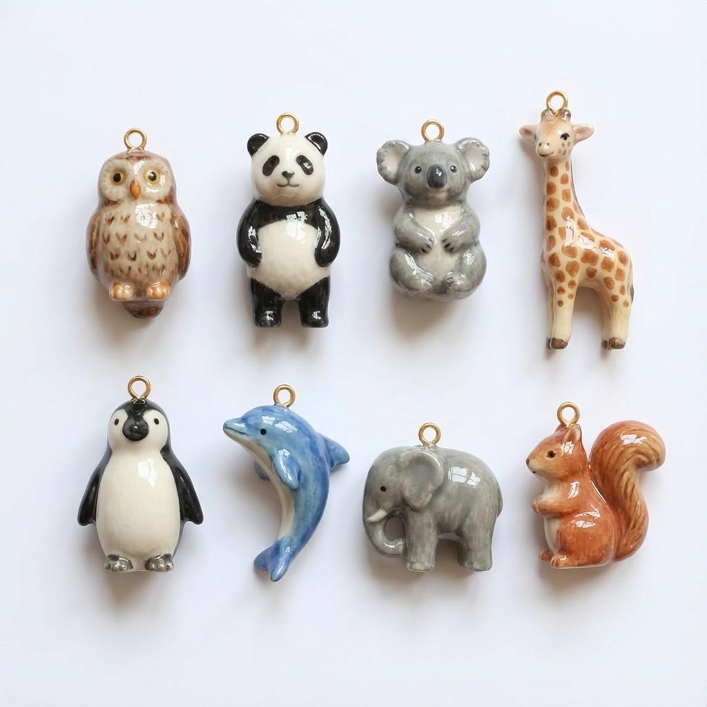 Animal World Panda, Koala, and Penguin Pendant Necklace - 18K Gold Color Retention