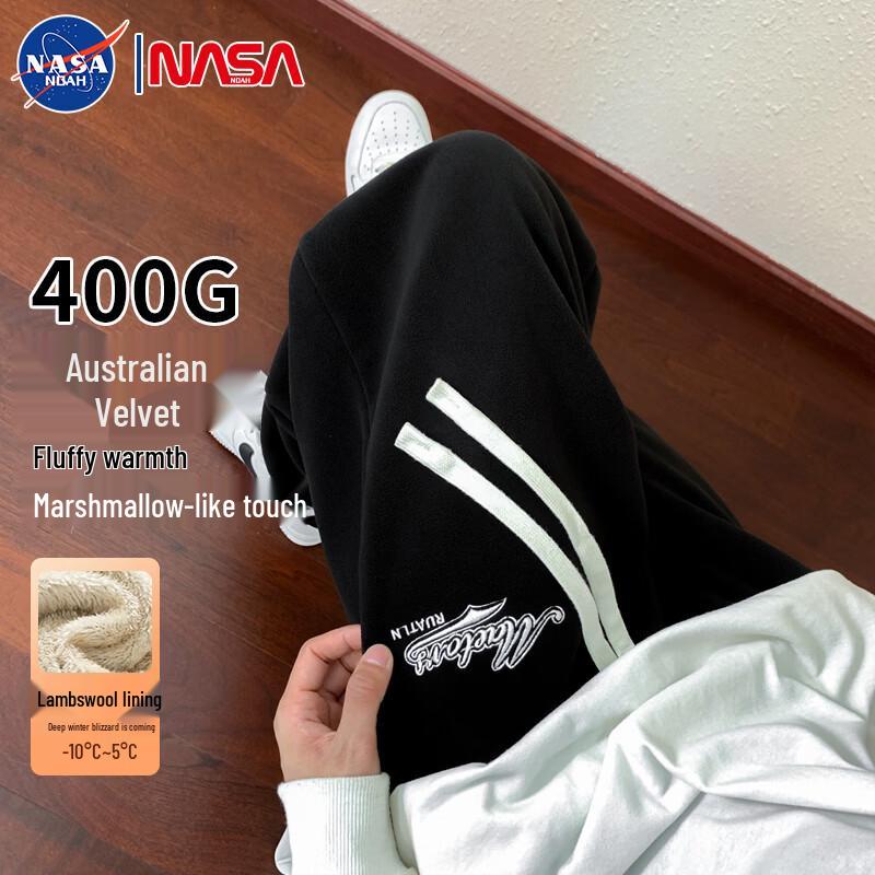 Мужские повседневные брюки NASA NOAH из плотного флиса прямого кроя 4XL