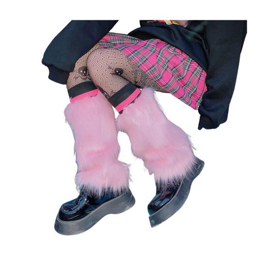 Faux Fur Fuzzy Leg Warmer for Women Girls Soft Plush