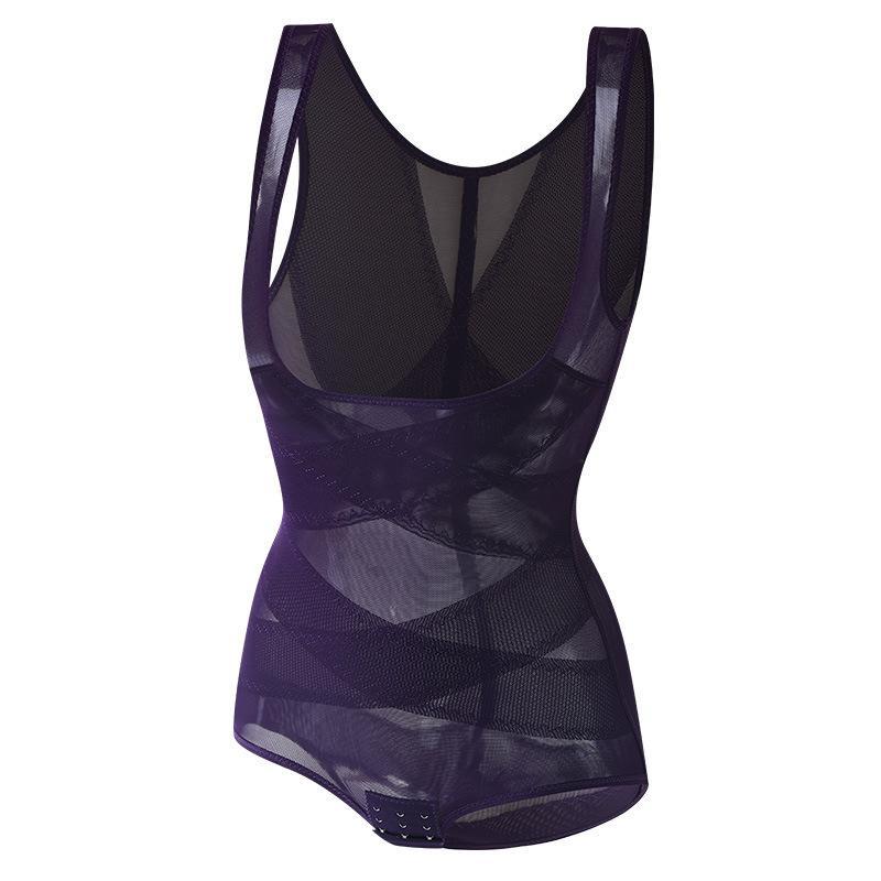Lightweight Postpartum Shaping Garment with Seamless Crotch for Buttock Lift and Body Contouring Plus Size One-Piece Body Shaper