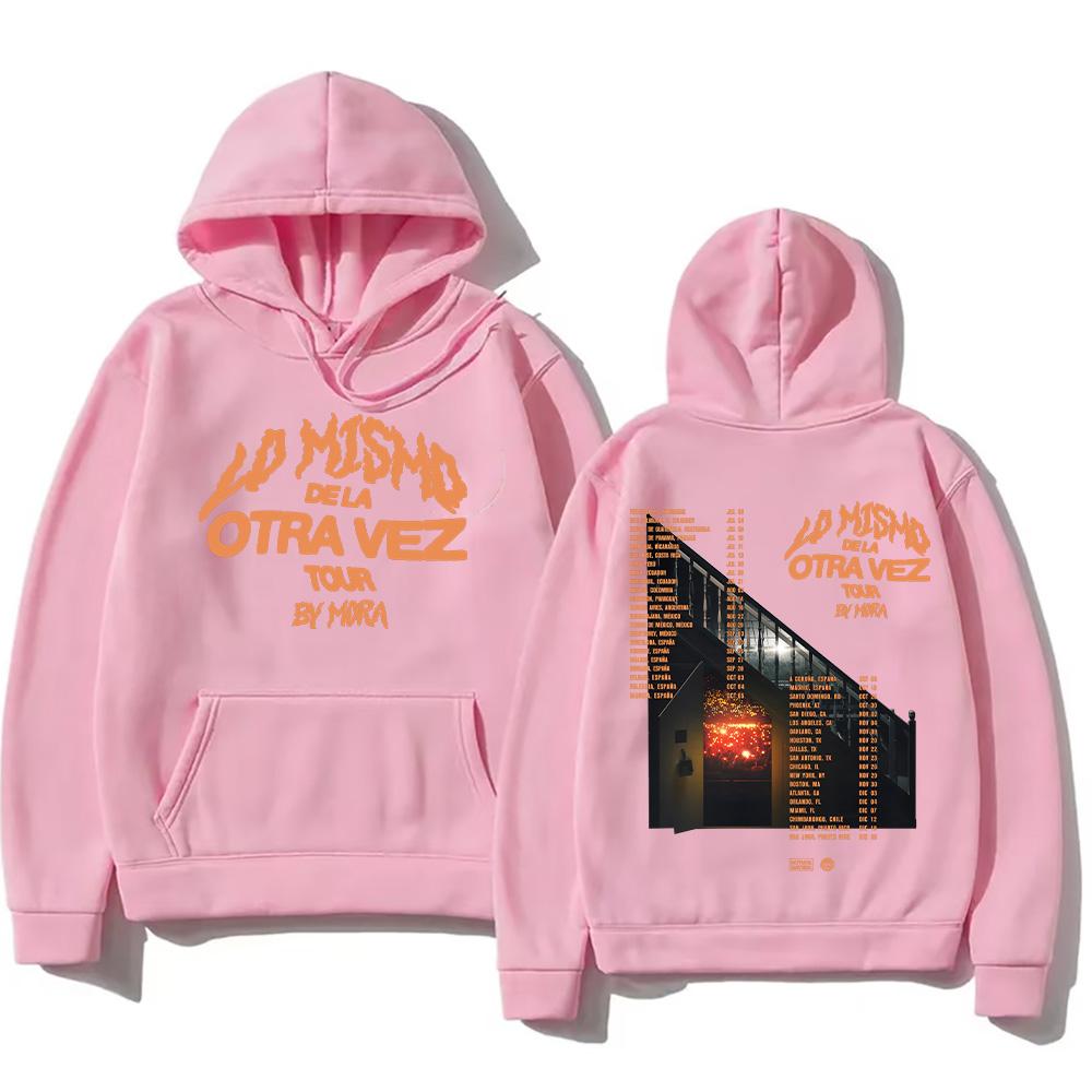 Mora Trends 2025 Hoodie Mora Lo Mismo Dela Otra Vez Tour Sweatshirt Unisex Creative Aesthetic Pullover Fall Casual Loose Clothes