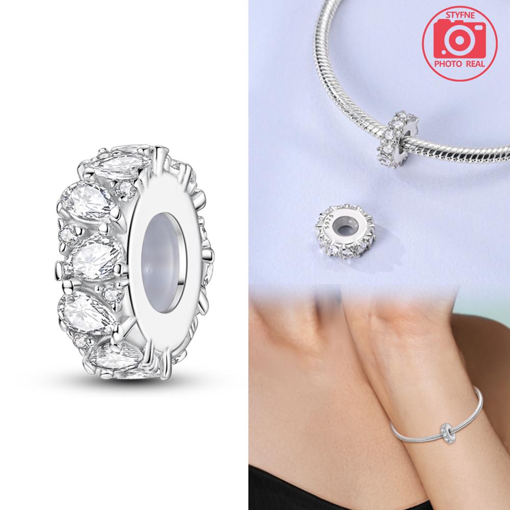 Copper Colors Blooming Sunflower Fixed Clip Bead Charms Compatible With Authentic Bracelets Do It Yourself Fine Jewellery Gift for Women