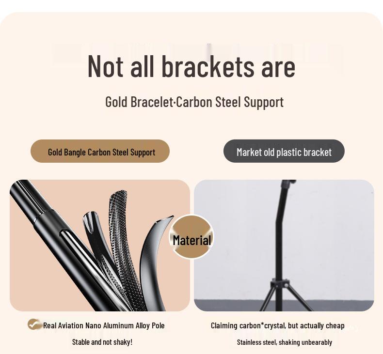 1.8m Anti-Shake Gimbal Selfie Stick Tripod for Mobile: 360° Rotation, Ideal for TikTok Live Streaming and Handheld Shooting.