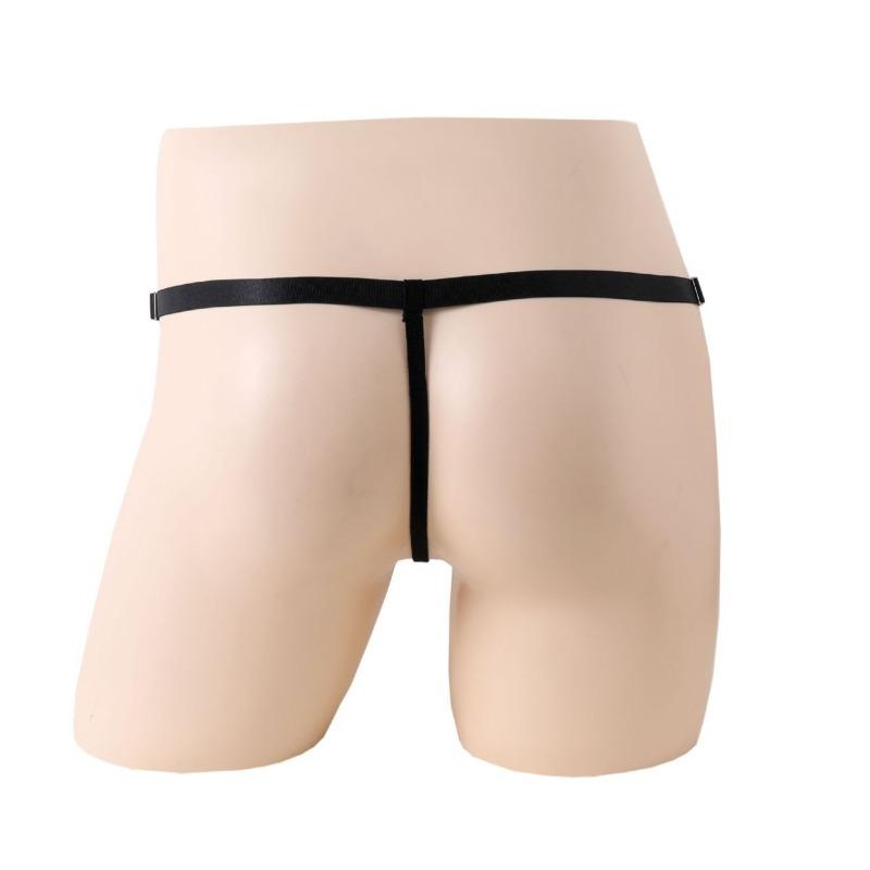 Sissy Pouch Panties Sexy Men Lingerie Waist Adjust Lace Perspective T-Back Thong Low Rise Crossdresser G-String Pearl Underwear