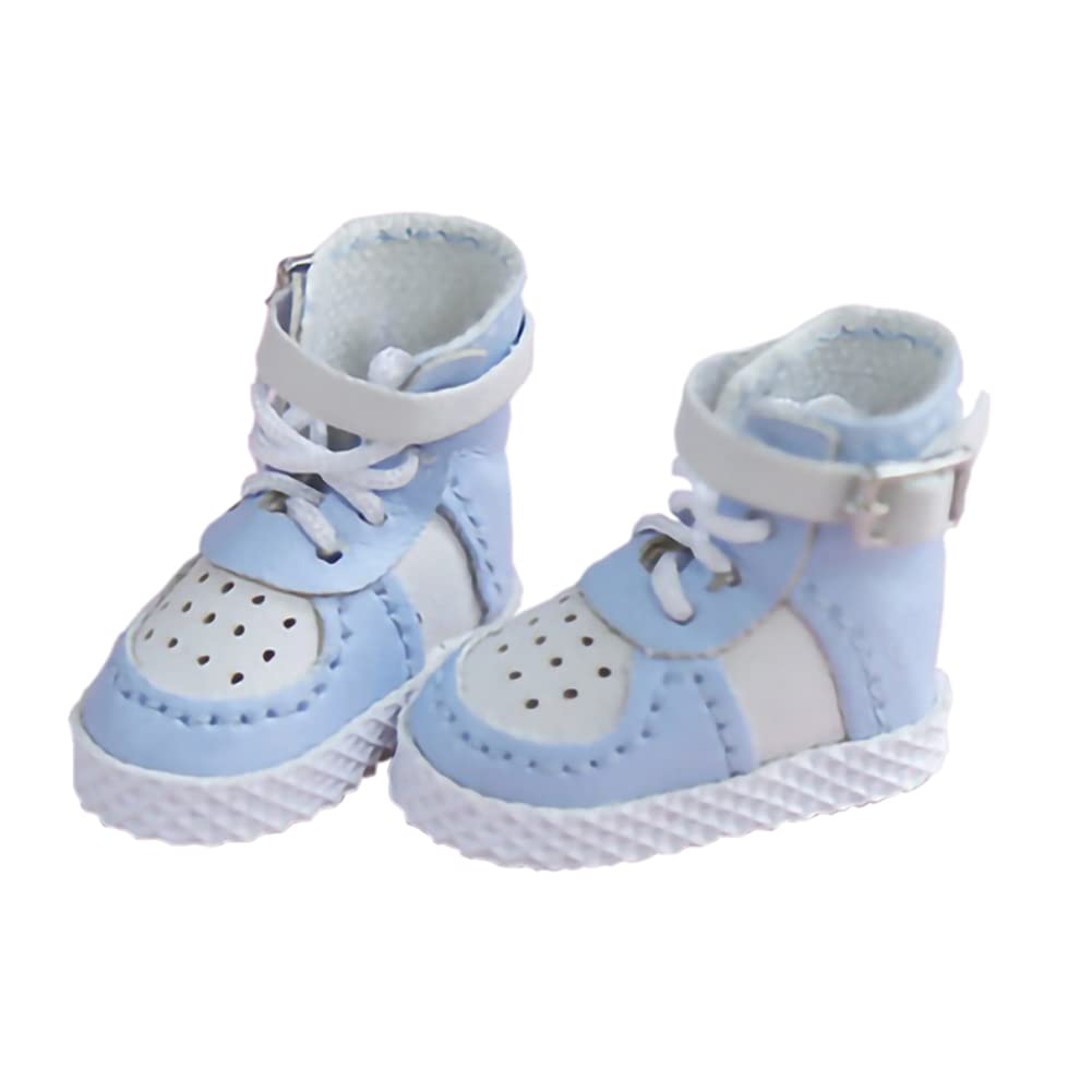 rakulifey Obitsu 11 Shoes for OB11 Dolls, 11cm, Cute, 5 Colors, Gift (Blue)