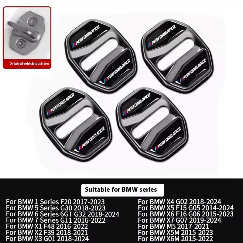 

4PCS Car Door Lock Cover Stikcer Case For BMW F30 F48 F10 F15 E60 E46 E90 G60 F20 X5 E70 G45 G20 G05 G07 G11 Cars Accessories