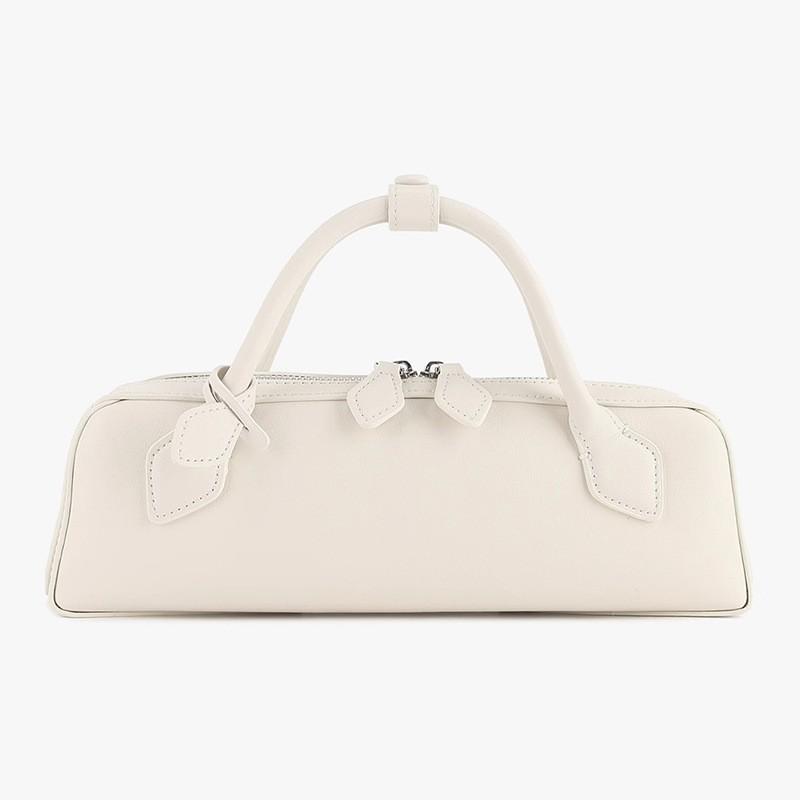 Genuine Leather French Stick Bag Women's Crossbody Fashionable Short Top-layer Cowhide Commuter Street