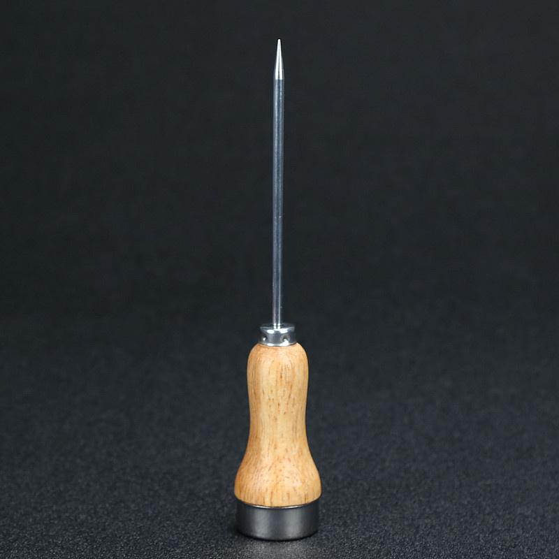 Punta da Ghiaccio in Acciaio Inossidabile Punzone Manico in Legno Antiscivolo Utensili da Cucina Campeggio Tritaghiaccio Portatile Strumento Rompighiaccio