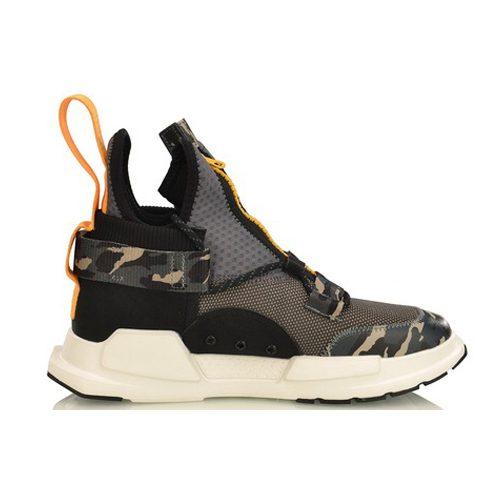 Li Ning Reburn Ws Slip Resistant Lightweight Non slip Lightweight Mid top Vintage Basketball Shoes Unisex Camouflage AGBP028-2