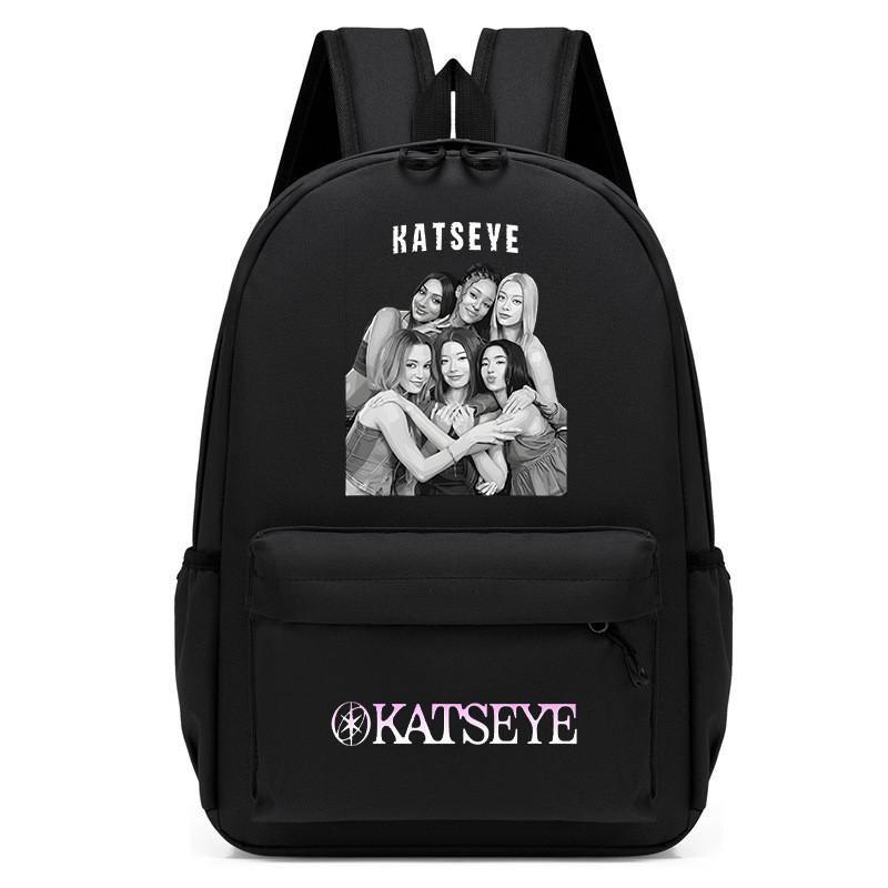 60123-5 Zaino Stampato KATSEYE Unisex per Bambini Zaino Studente Scuola Impermeabile Borsa da Viaggio