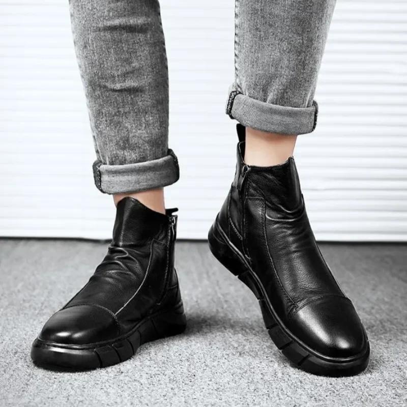 Waterproof and Non-slip Wear-resistant Man Shoes Loafers Rain Boots for Men On Offer Wellies Original Gumboots Rubber Outdoor