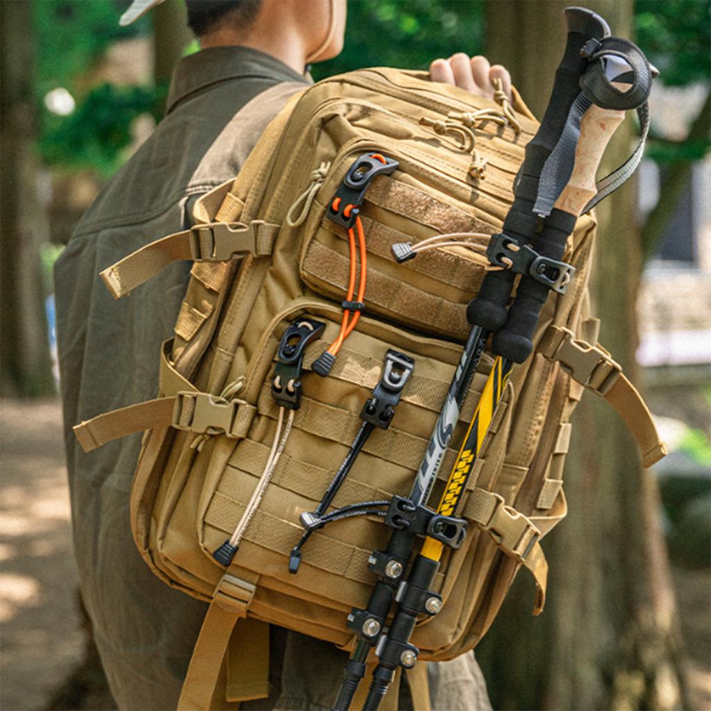 Outdoor Backpack Expansion Buckle Extended Webbing Clip Outdoor Bag Fixed Rope Adjustable Thick Elastic Rope Enduring