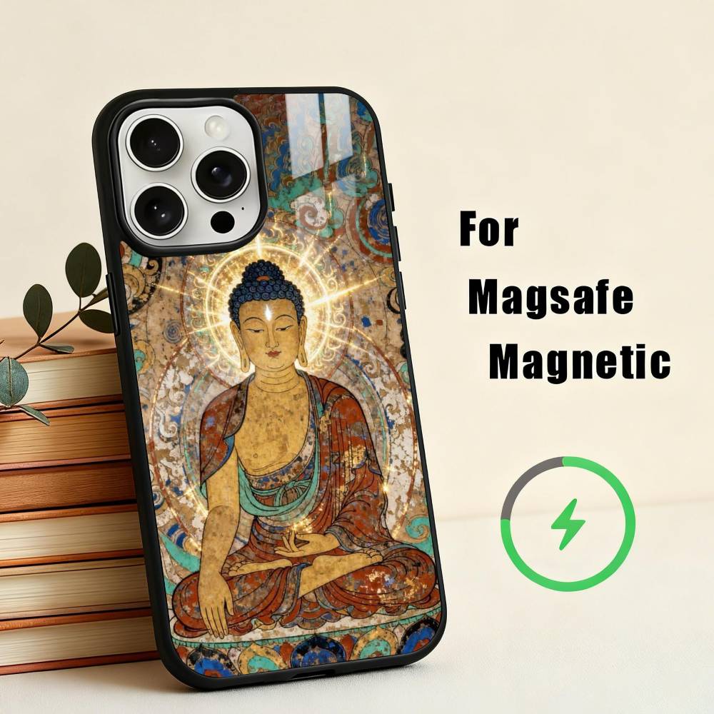 The B-Buddha Art  Phone Case For iPhone17,16,15,14,13,12,11 Plus,For Magnetic Wireless Charge Cover