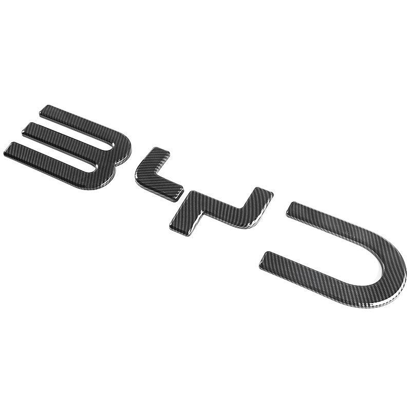 For BYD Shark 6 2025 2026 Car Front After Letter-Decorated Covering Decal Auto ABS Carbon Badge Logo Styling Accessories