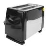 Compact Bread Toaster Portable ABS and Stainless Steel Wide Slot 2 Slice Toaster for Home
