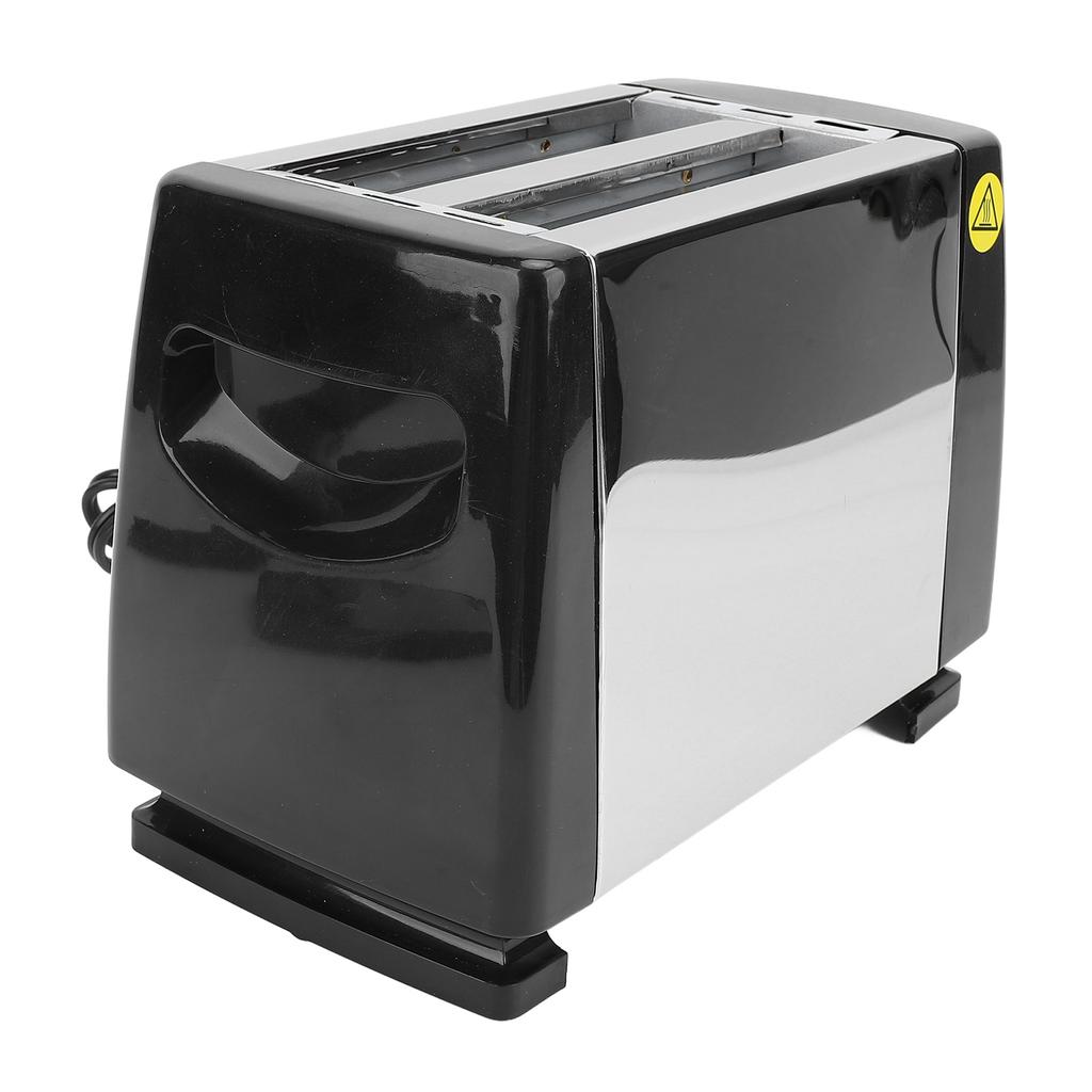 Compact Bread Toaster Portable ABS and Stainless Steel Wide Slot 2 Slice Toaster for Home